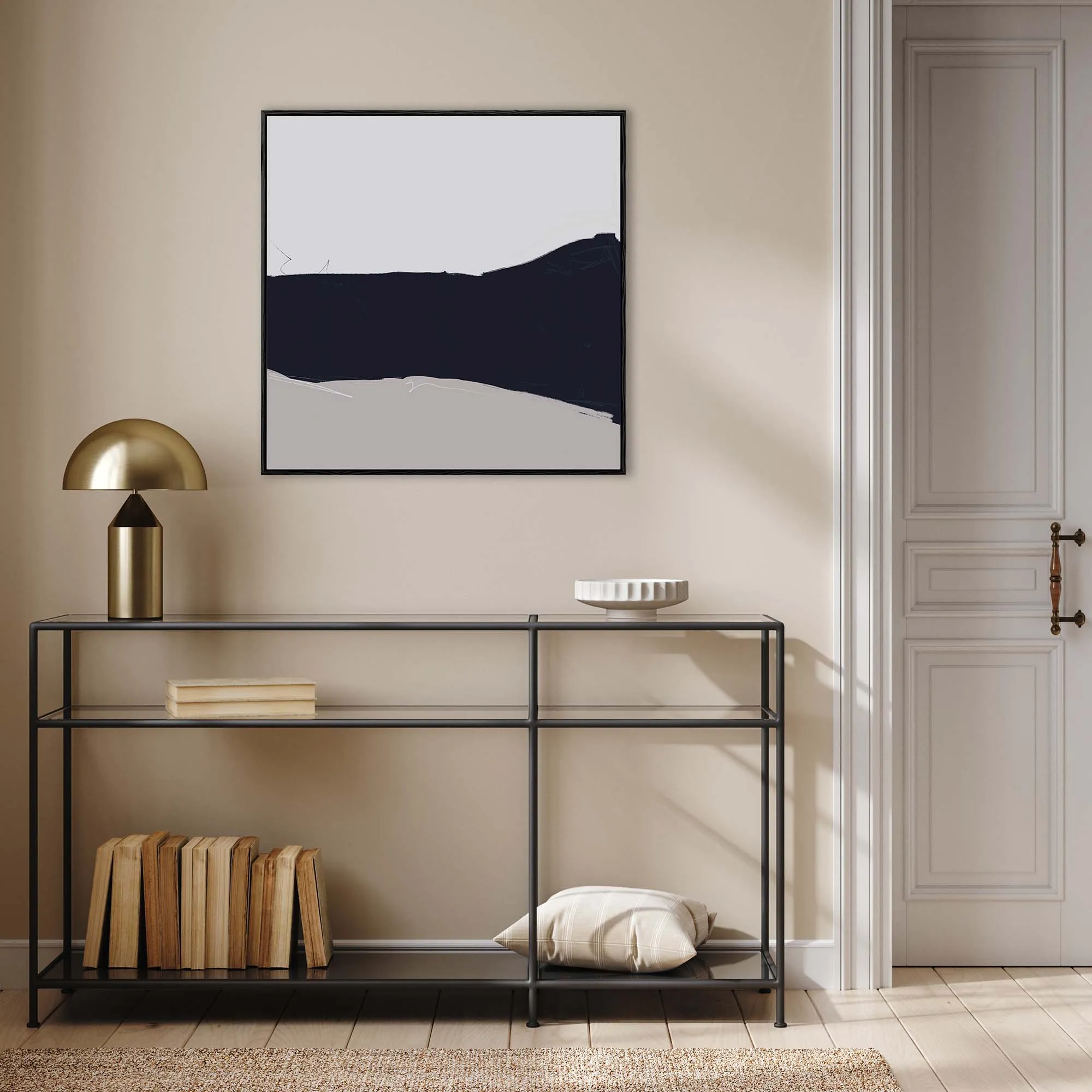 Abstract Study III Framed Canvas