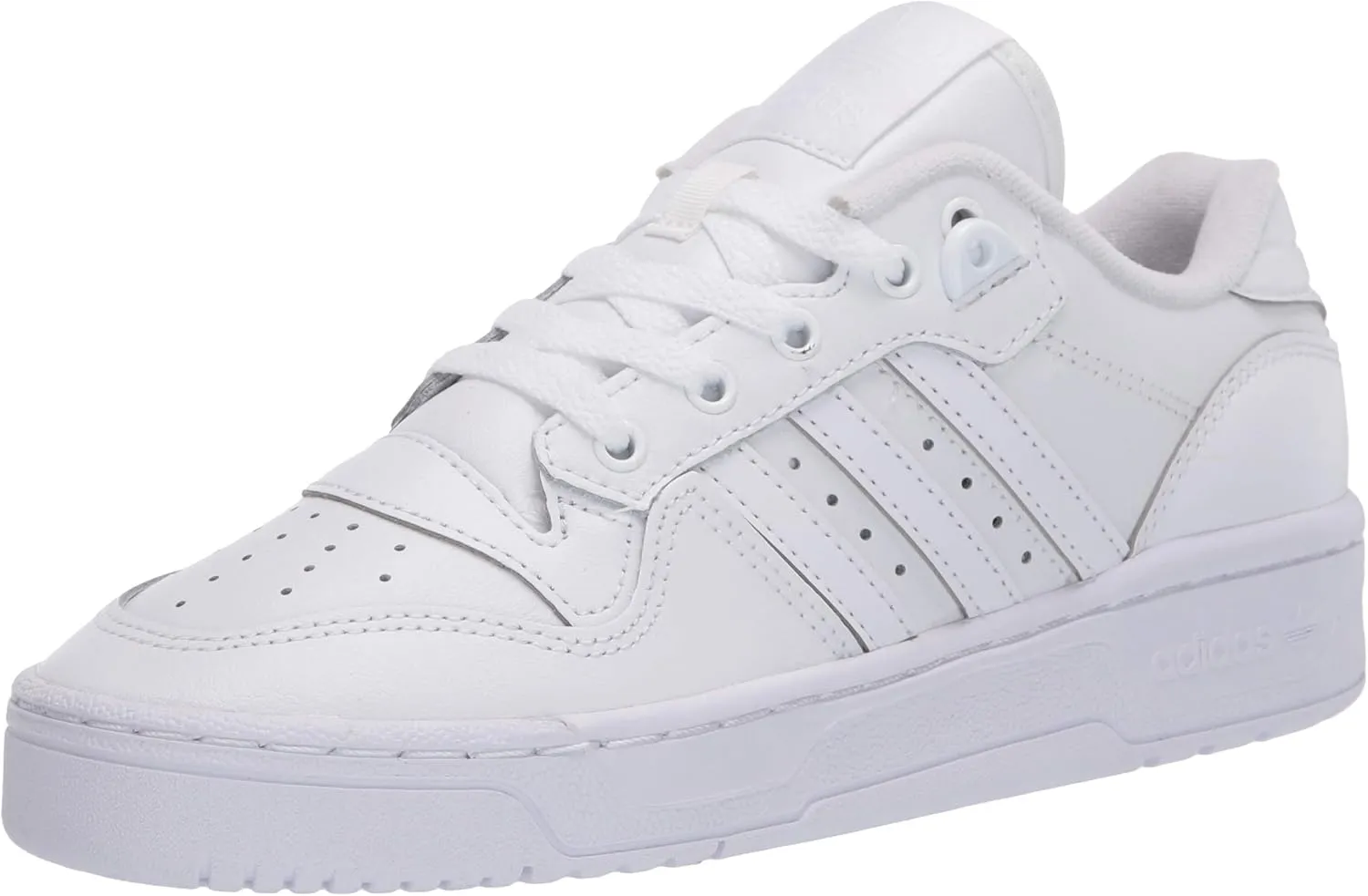adidas Originals Kids Unisex's Rivalry Low Sneaker, FTWR White/FTWR White/core Black, 5 M US Big Kid