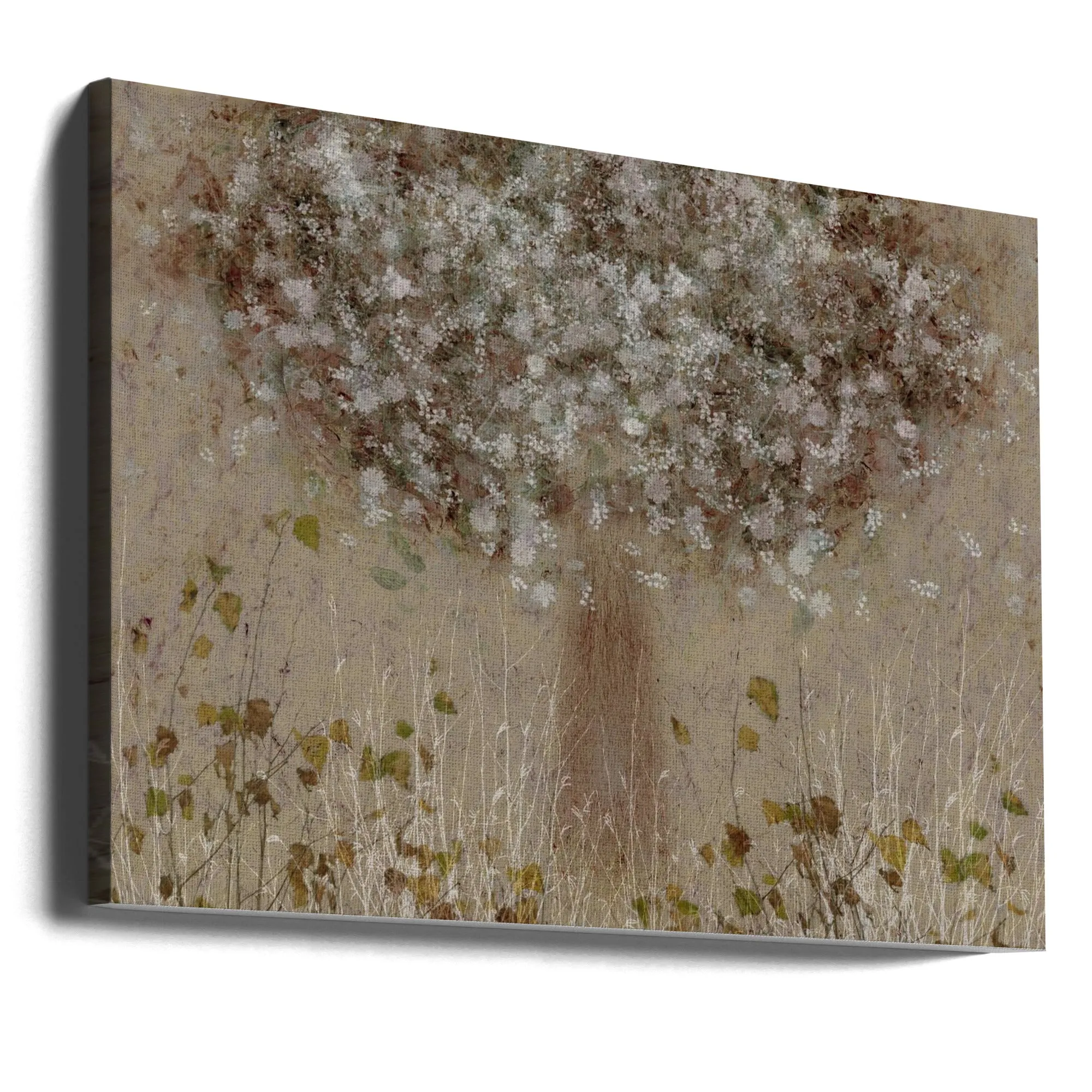 All Seasons by Nel Talen- Abstract Floral Stretched Canvas, Poster or Fine Art Print
