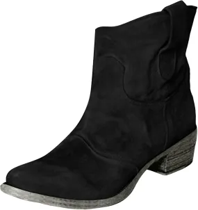 AMDBEL Booties for Women Dressy 2024 Ankle Boots Chunky Low Heel Suede Mid Calf Zipper Cowboy Boots Winter Booties