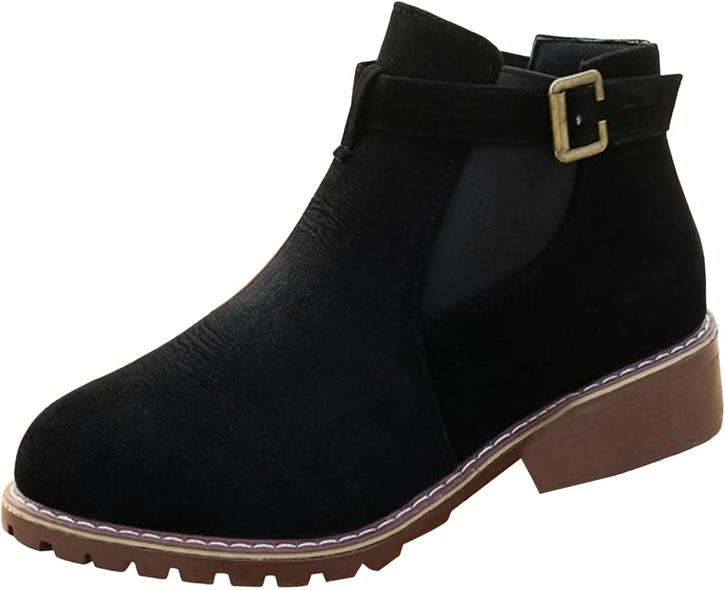 Ankle Boots for Women Womens Boots Mid Calf Boots Winter Fashion Casual Chunky Low Heel Short Round Toe Ankle Boots