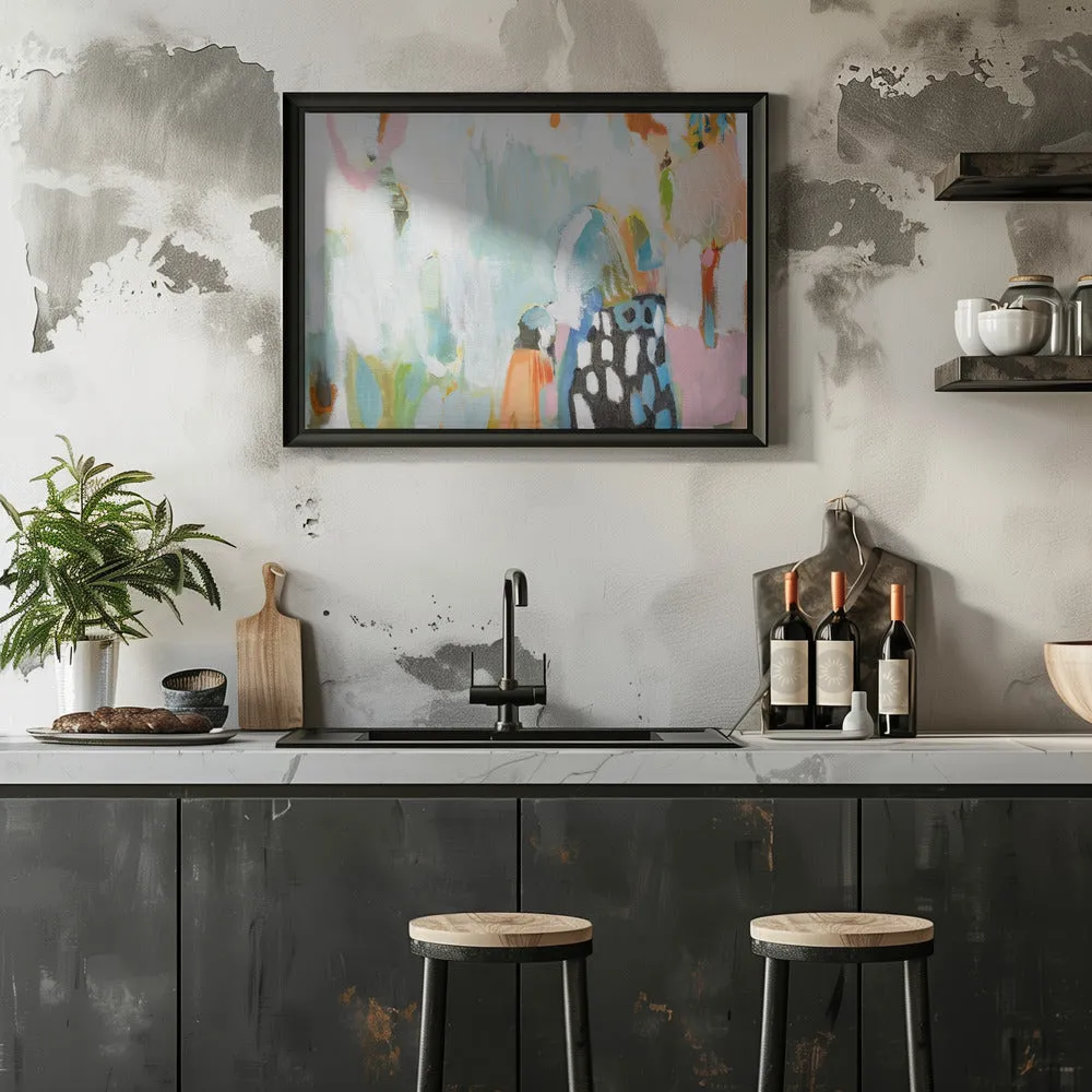B W Abstract - Stretched Canvas, Poster or Fine Art Print