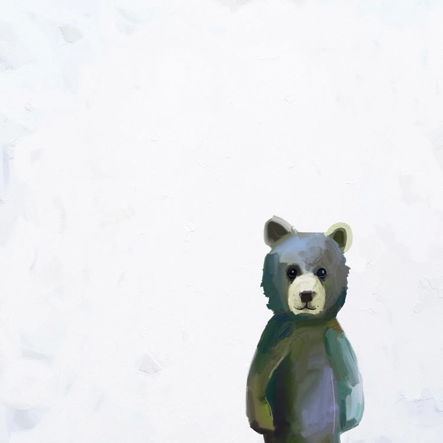 Baby Bear Standing Canvas Wall Art