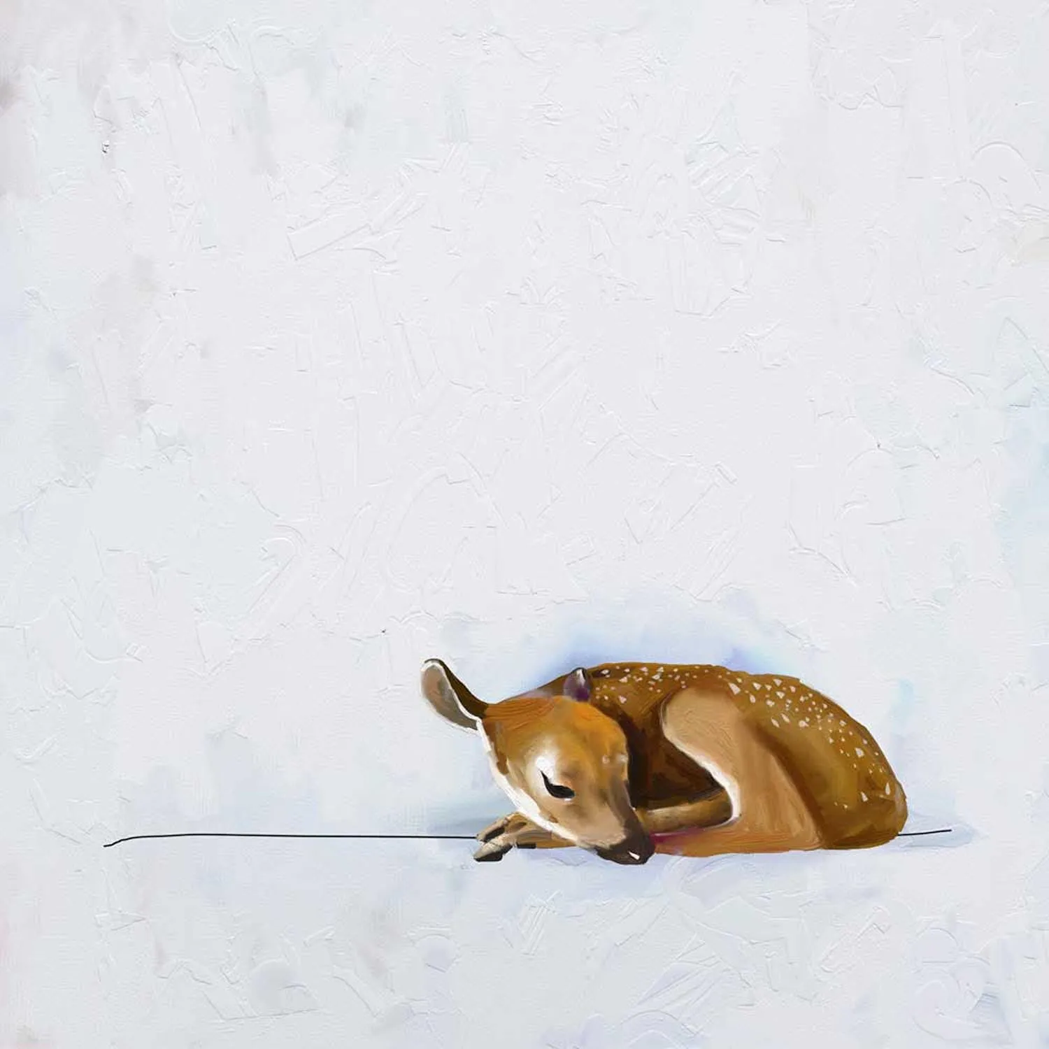 Baby Fawn Canvas Wall Art