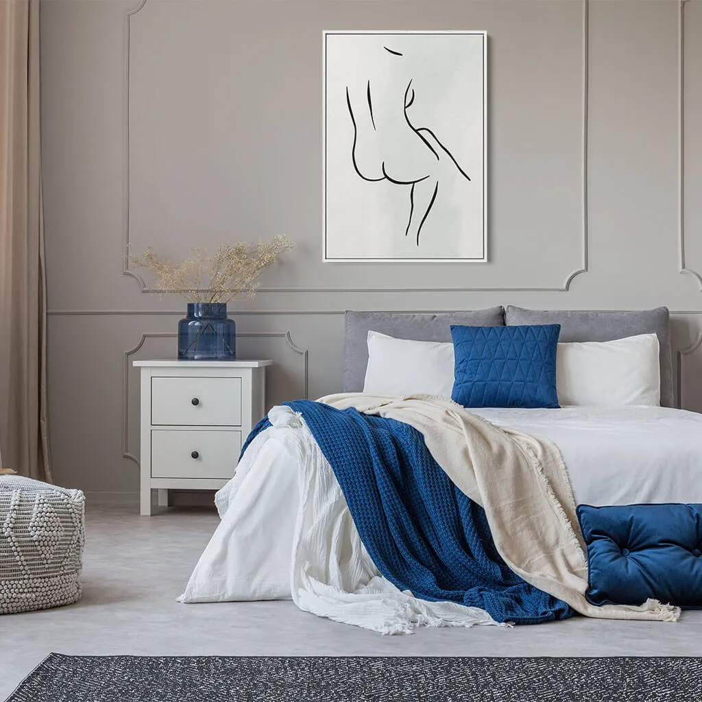 Back Body Lines Framed Canvas
