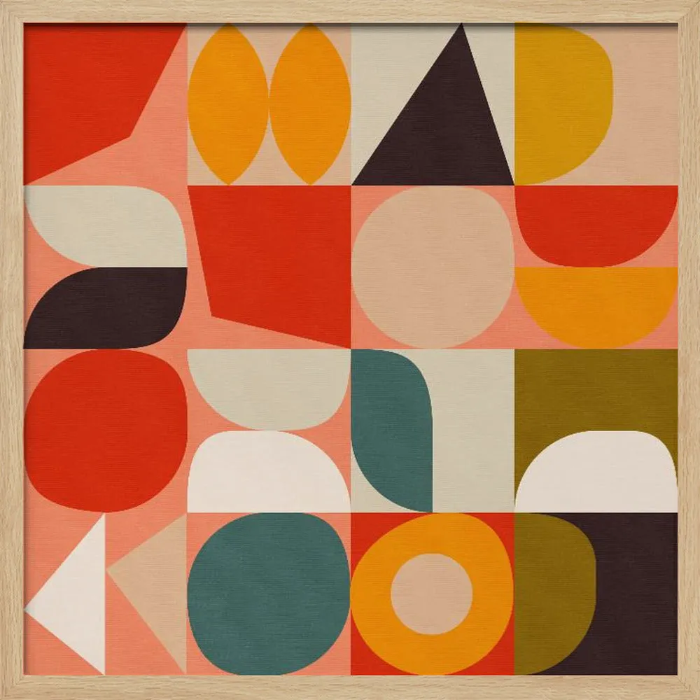Bauhaus New 4 - Square Stretched Canvas, Poster or Fine Art Print