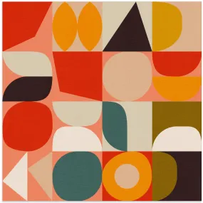 Bauhaus New 4 - Square Stretched Canvas, Poster or Fine Art Print