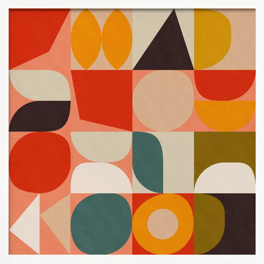 Bauhaus New 4 - Square Stretched Canvas, Poster or Fine Art Print