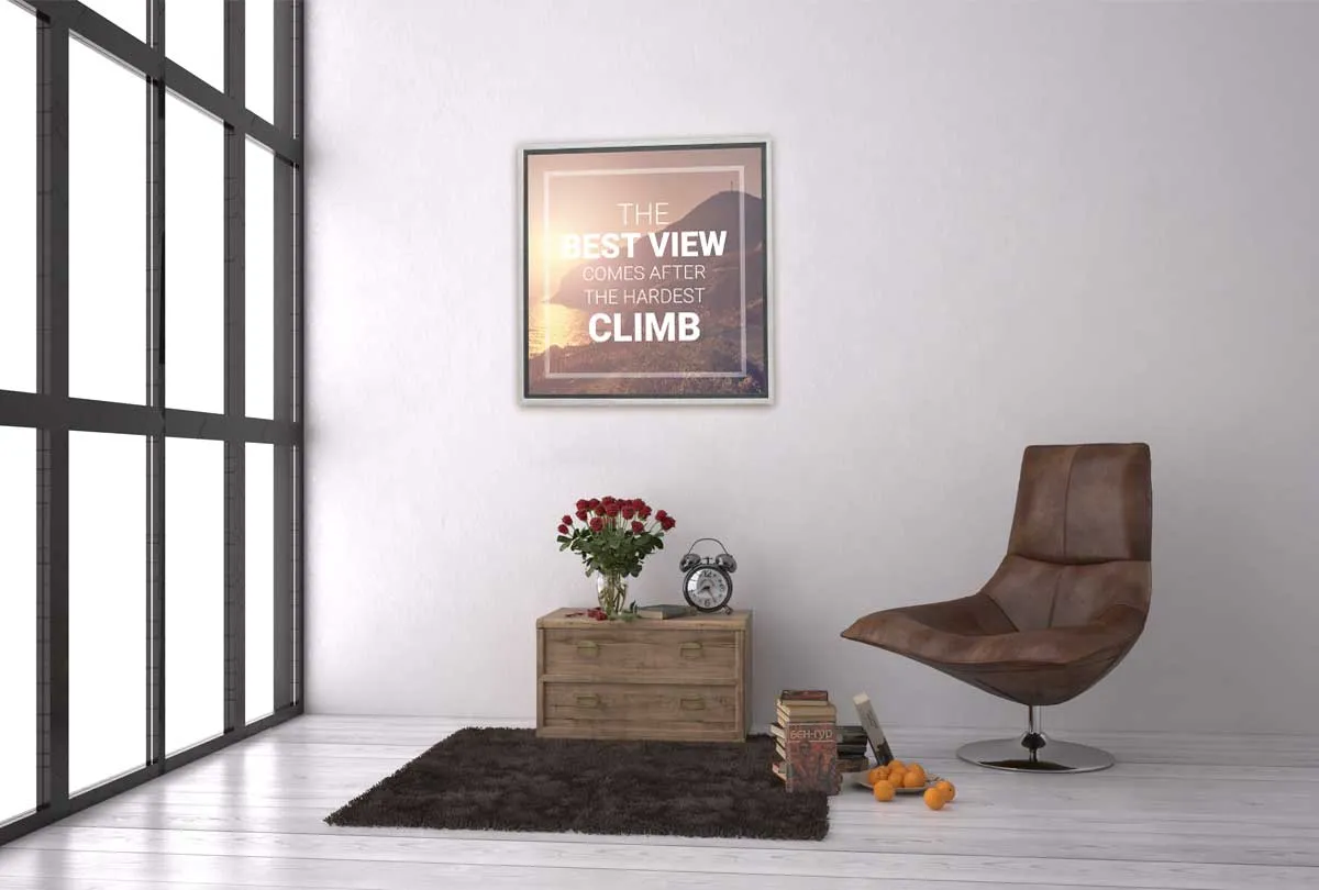 Best View From Hardest Climb | Canvas Wall Art Print