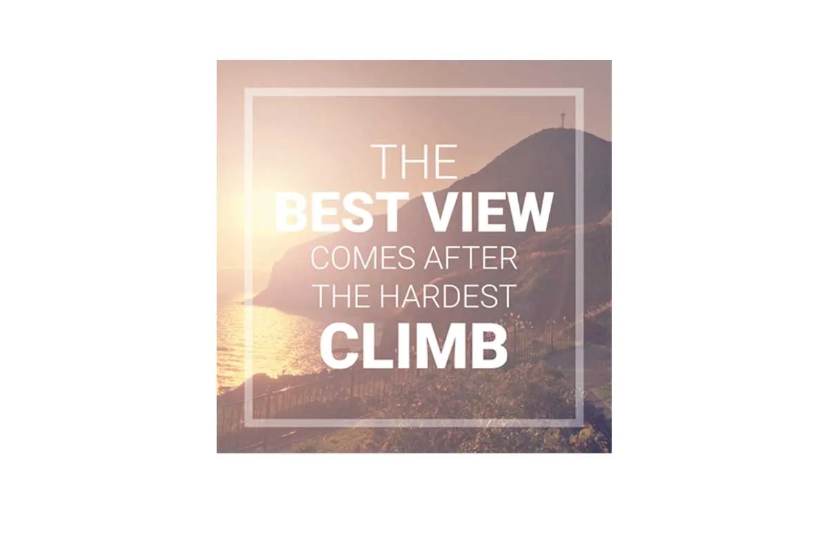 Best View From Hardest Climb | Canvas Wall Art Print