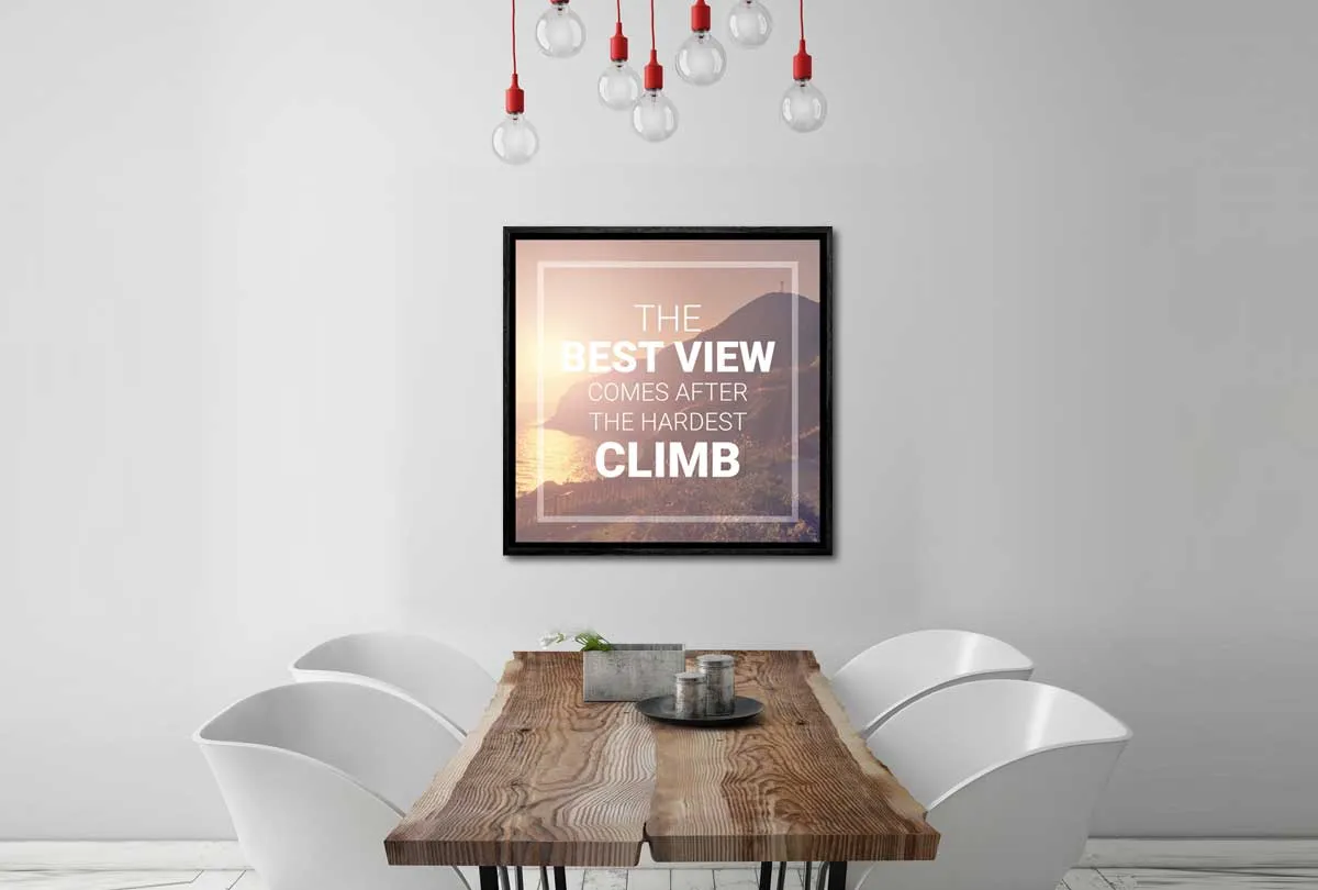 Best View From Hardest Climb | Canvas Wall Art Print