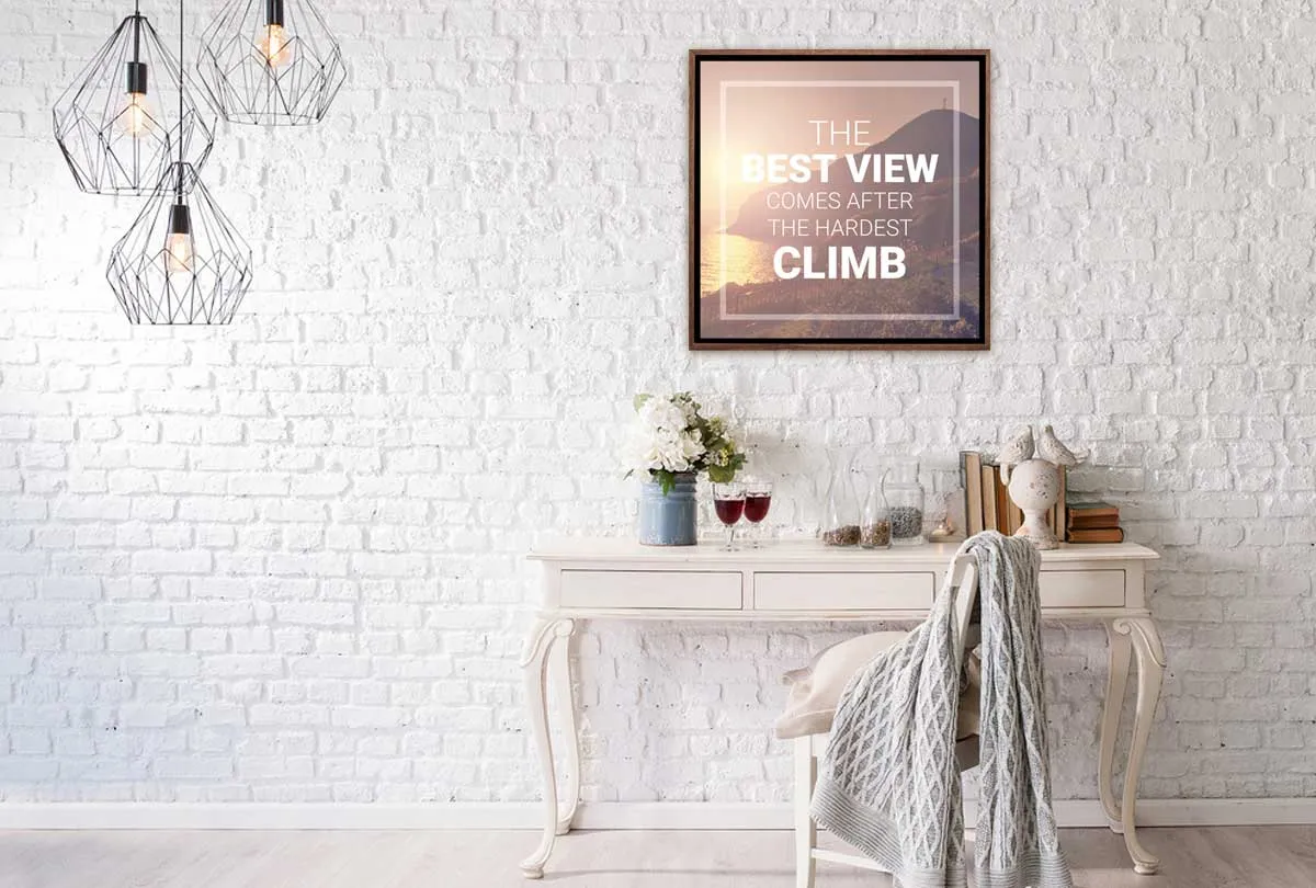 Best View From Hardest Climb | Canvas Wall Art Print