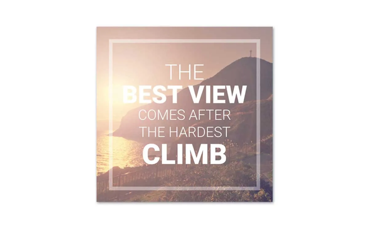 Best View From Hardest Climb | Canvas Wall Art Print