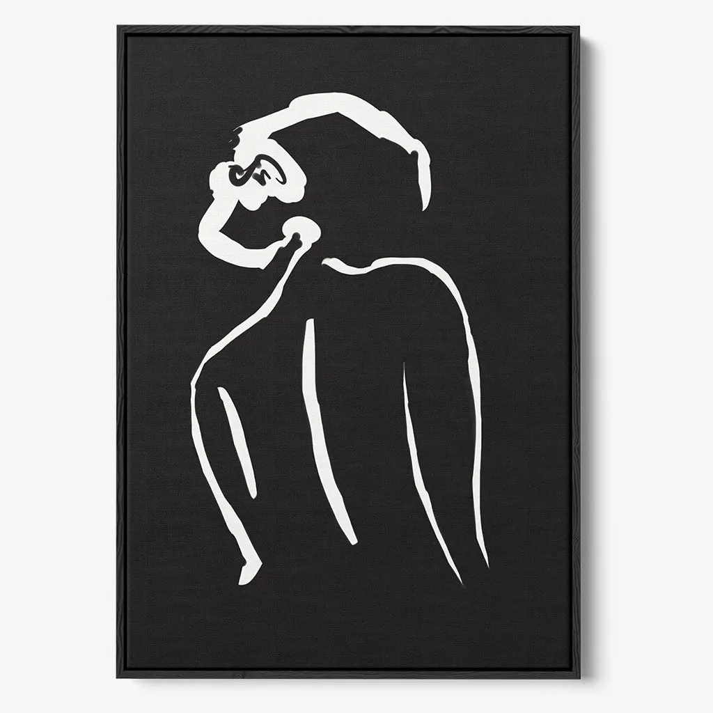 Black & White Nude Framed Canvas
