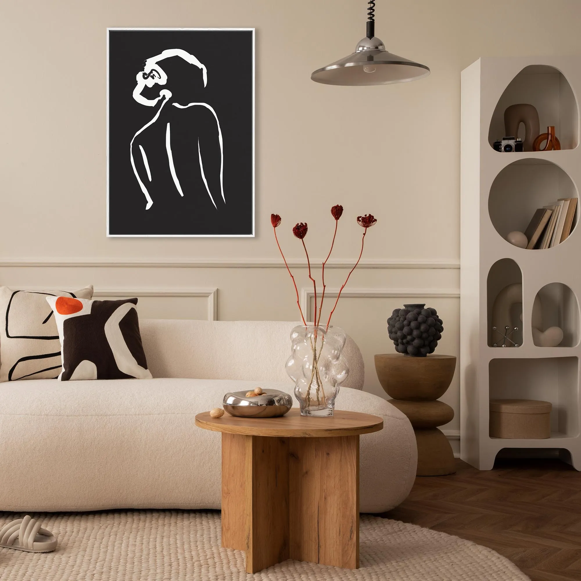 Black & White Nude Framed Canvas