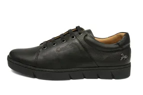 Black Leather Sneakers