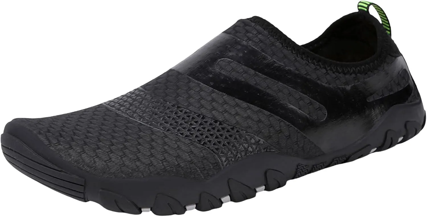 Black Water Shoes Size 10 Women Lightweight Quick Drying Barefoot Water Shoes Men Extra Wide