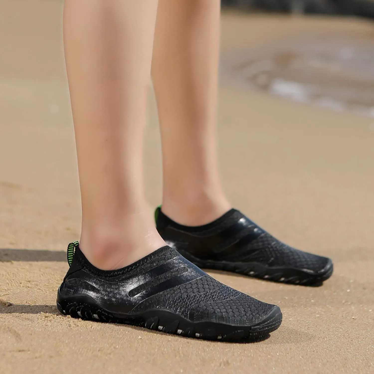 Black Water Shoes Size 10 Women Lightweight Quick Drying Barefoot Water Shoes Men Extra Wide