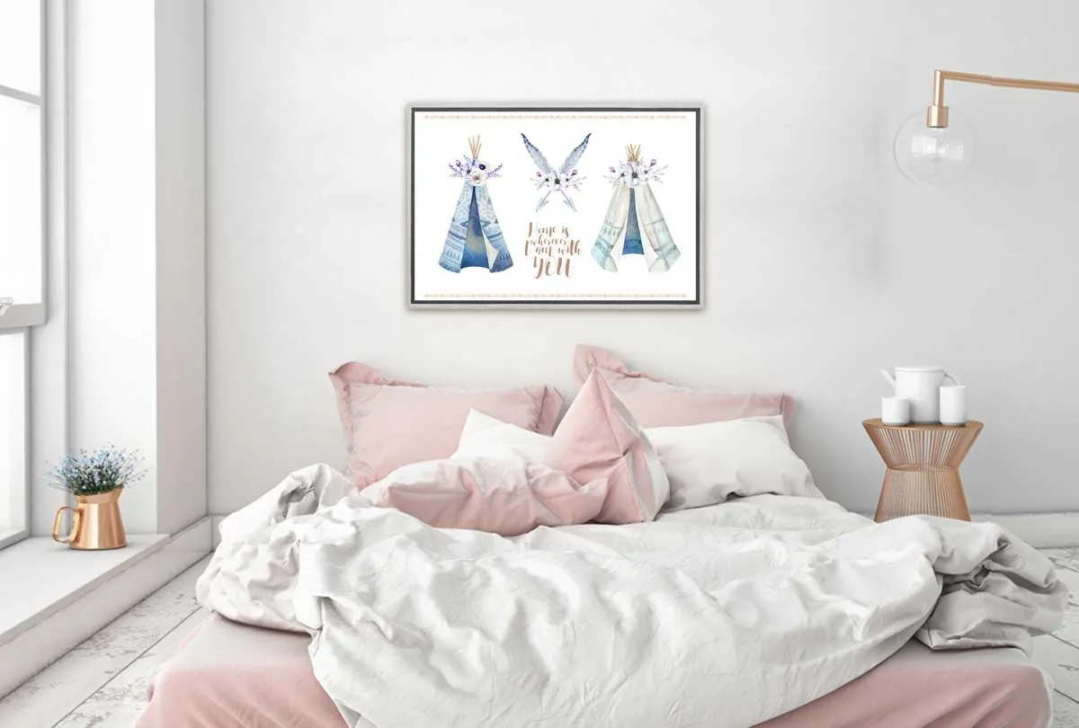 Boho Tribal Teepee | Canvas Wall Art Print