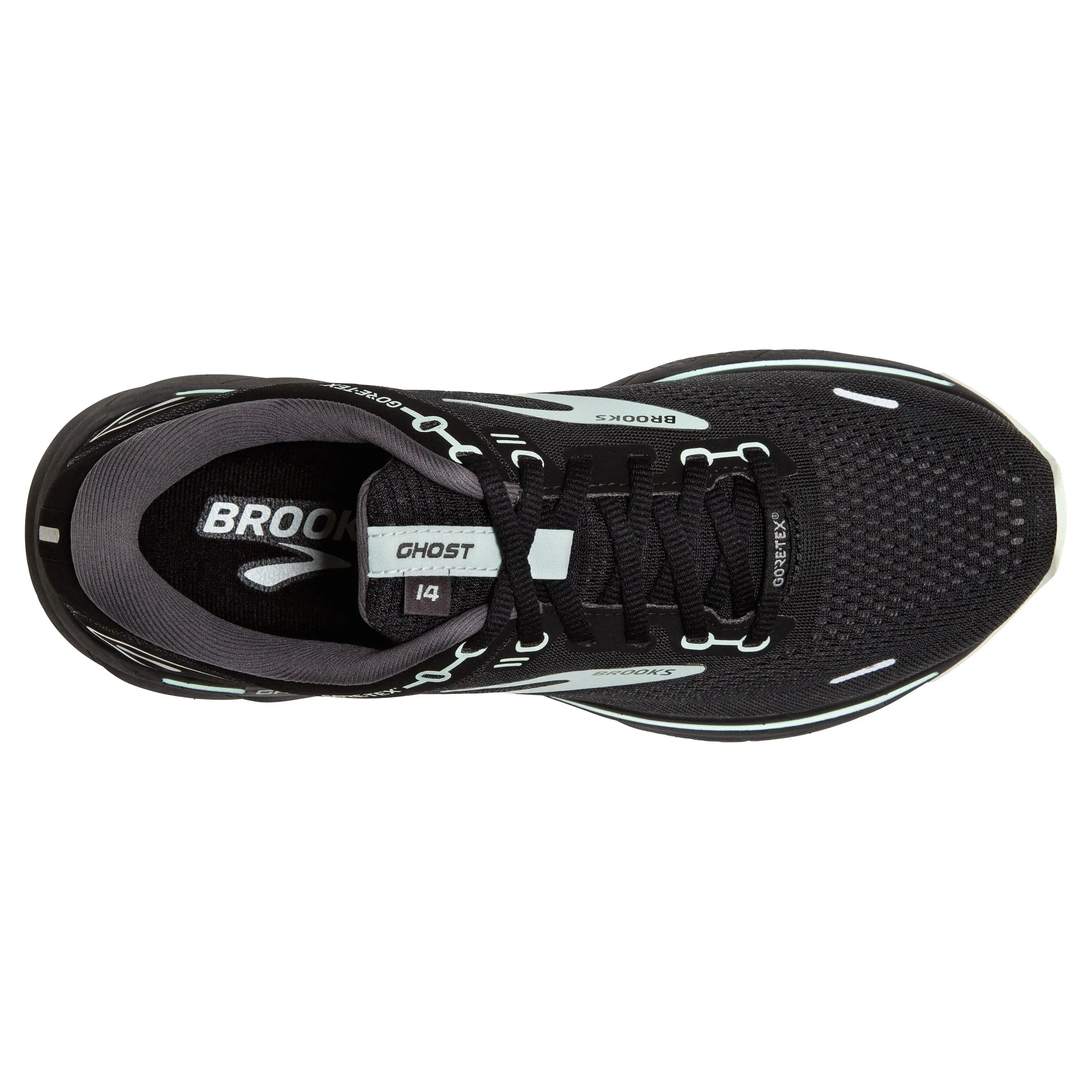 Womens Brooks Ghost 14 GTX Waterproof Running Shoes with Gore-Tex
