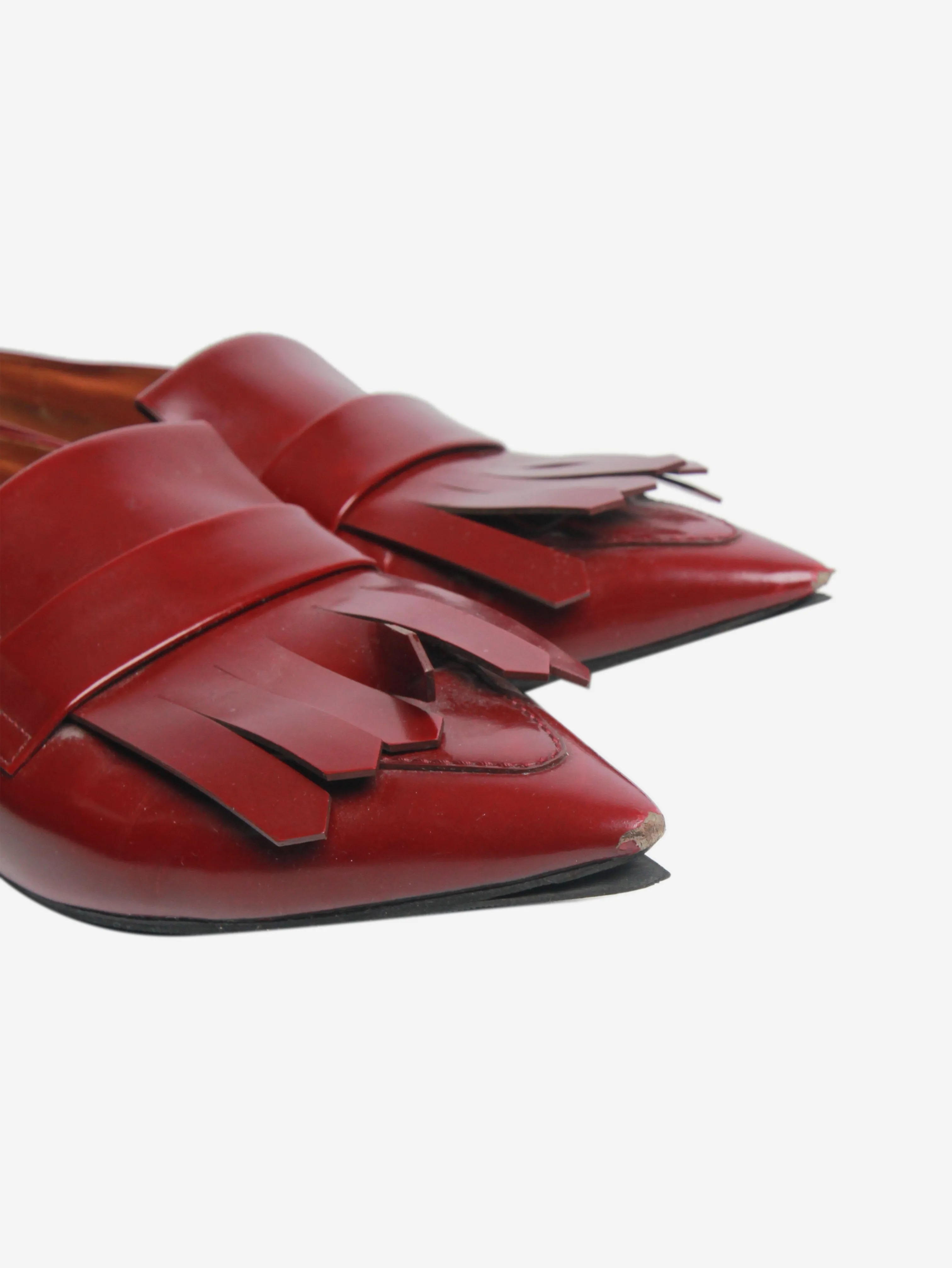 Burgundy tassel loafers - size EU 36
