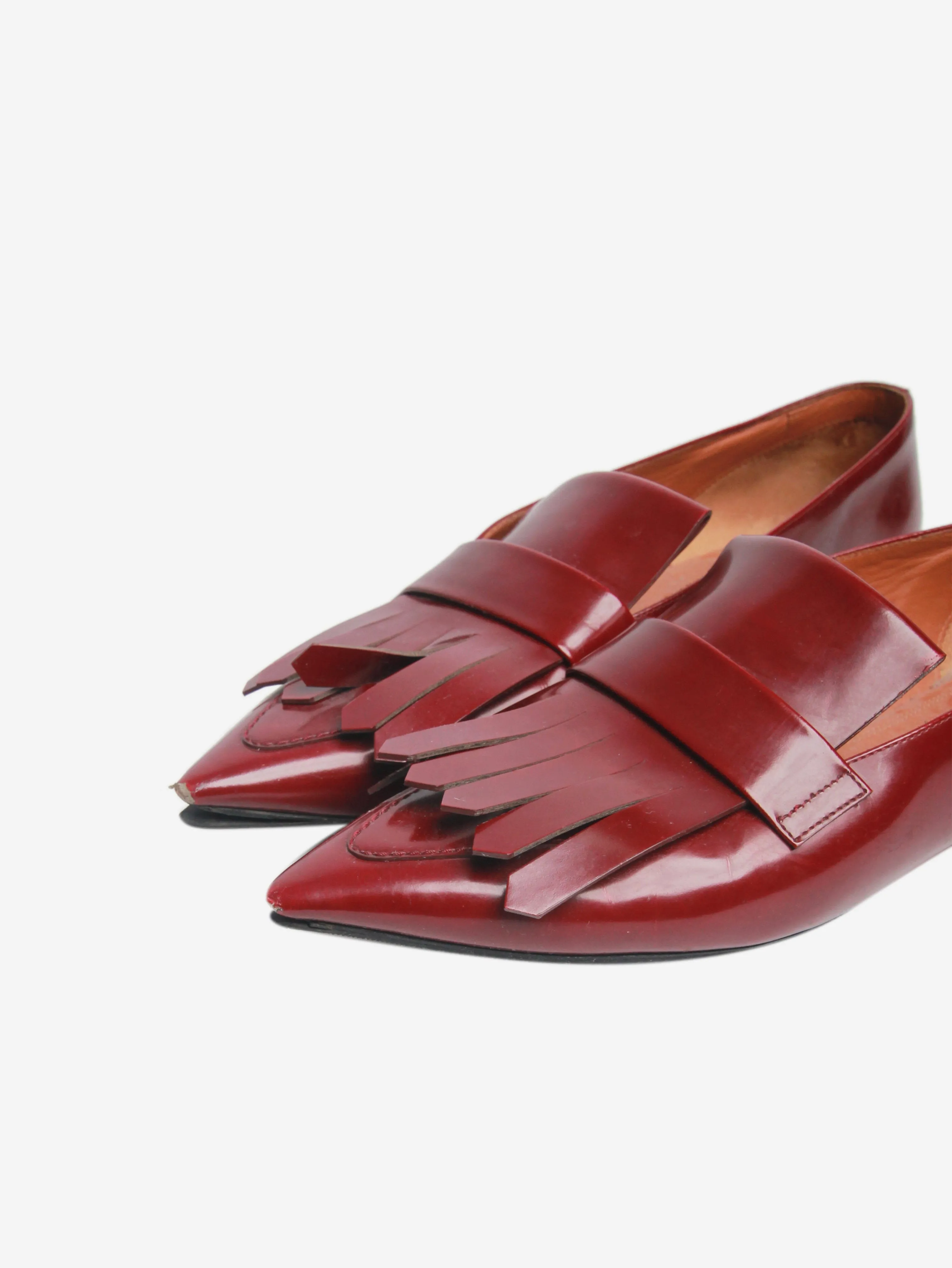 Burgundy tassel loafers - size EU 36