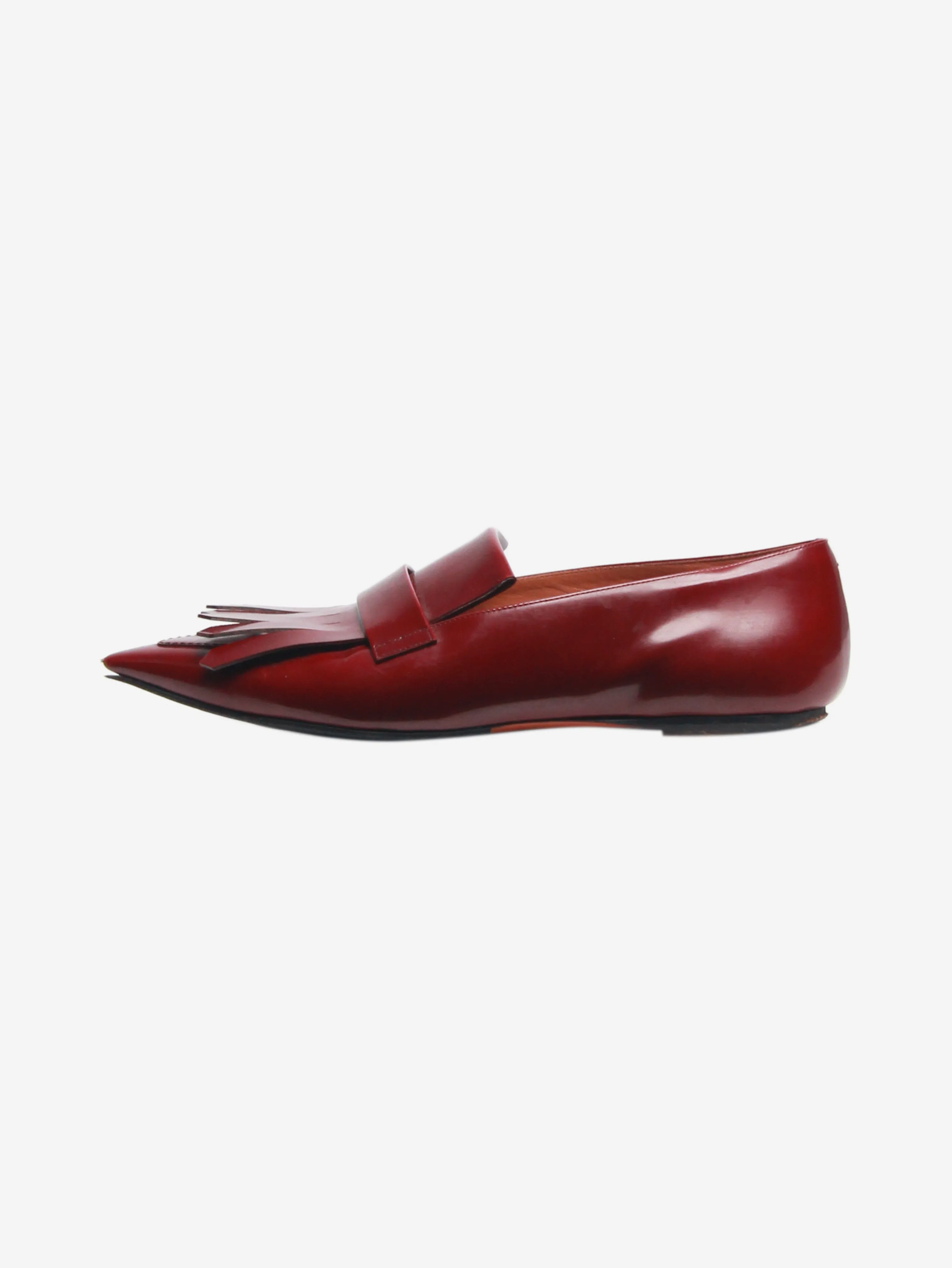Burgundy tassel loafers - size EU 36