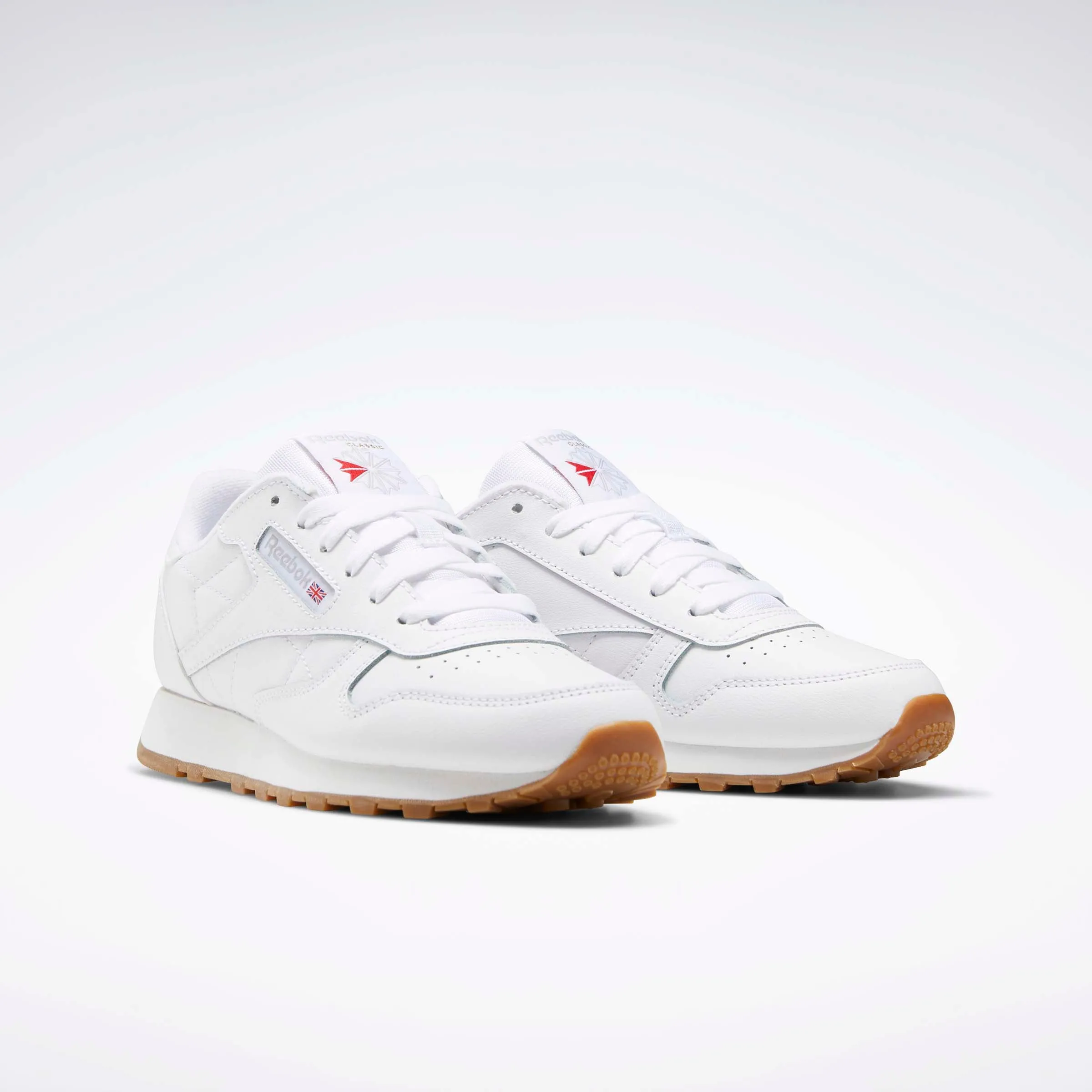 Classic Leather Shoes - Big Kids White/White