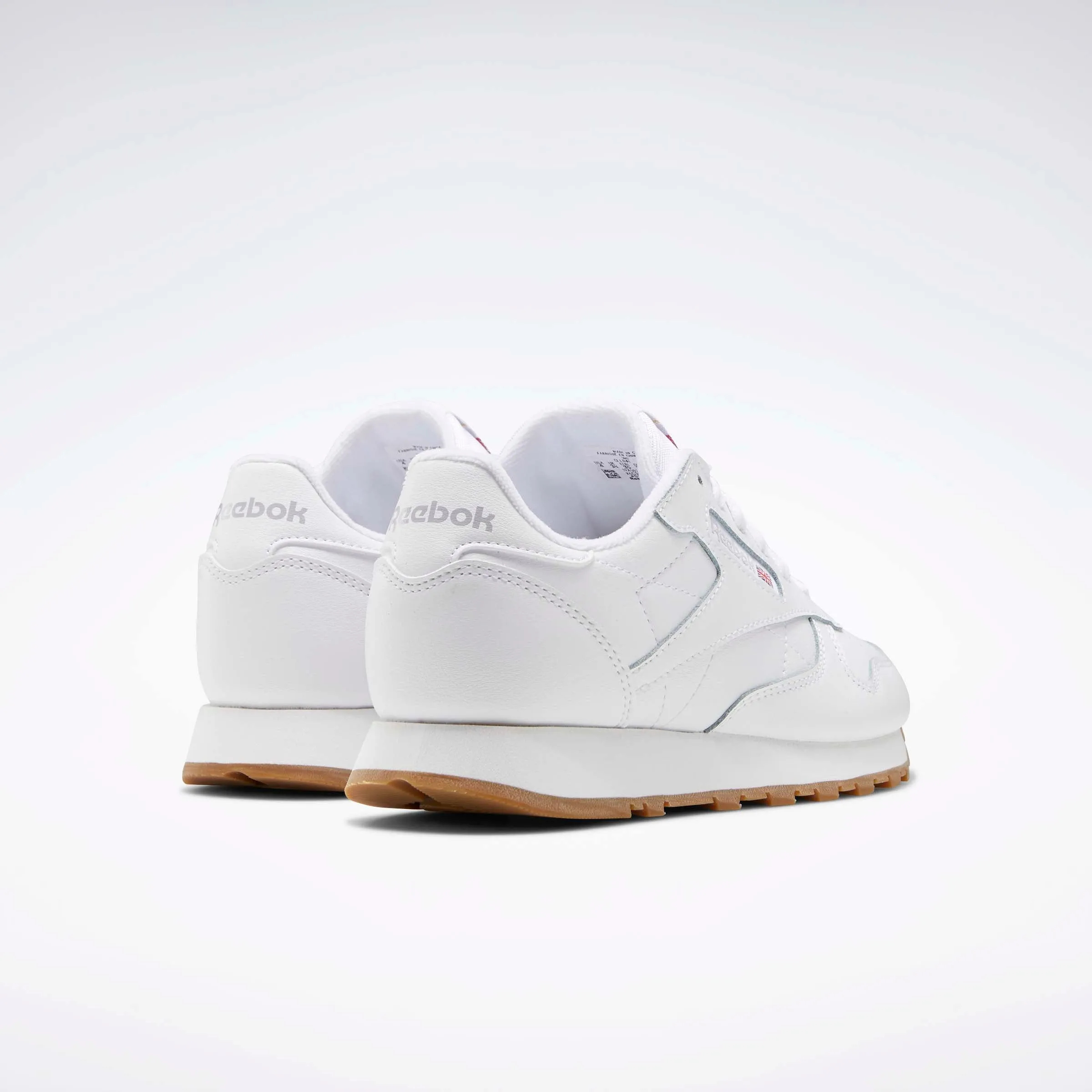 Classic Leather Shoes - Big Kids White/White