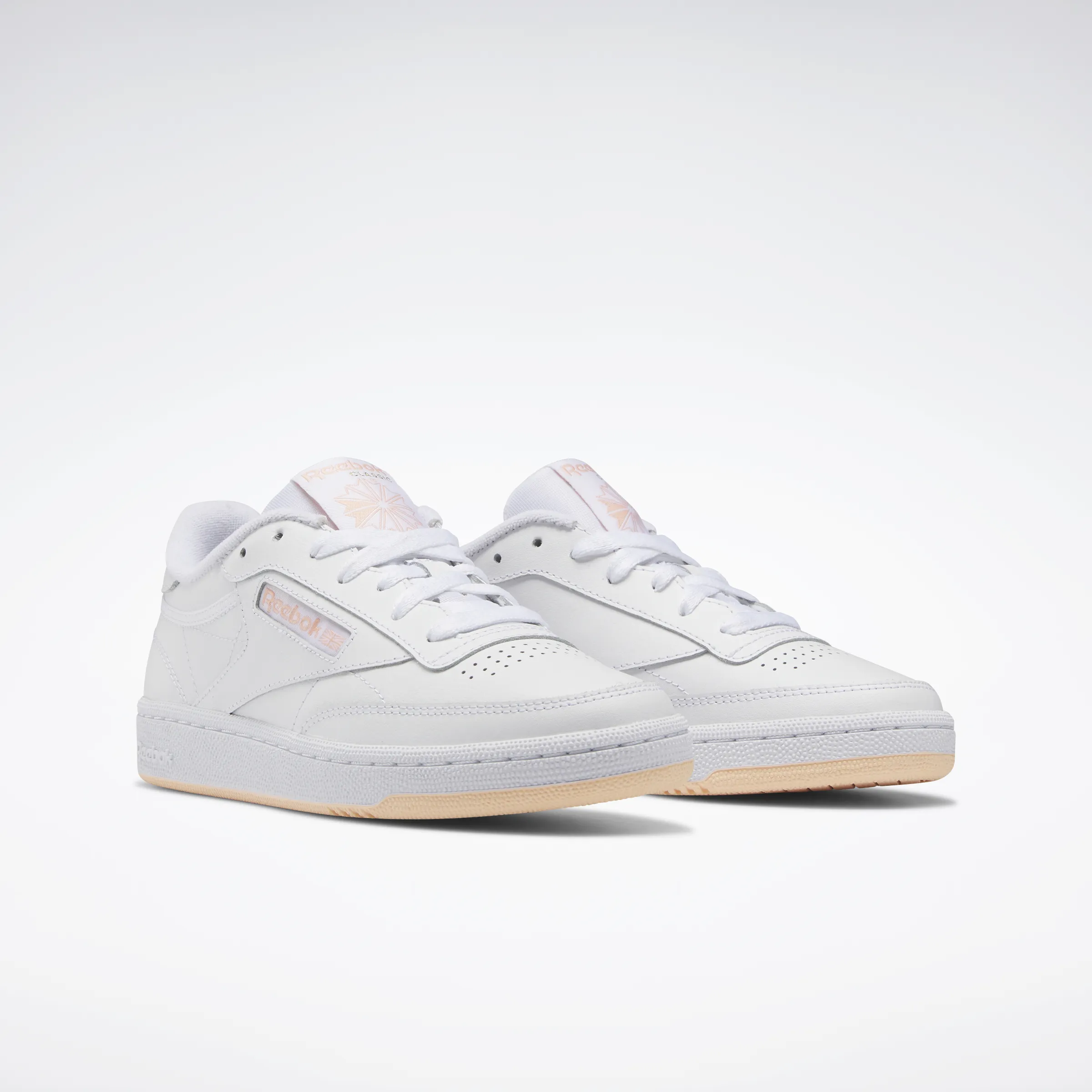 Club C 85 Shoes White/White/Aura Orange