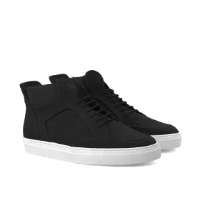 Courtside High Top • Black Suede