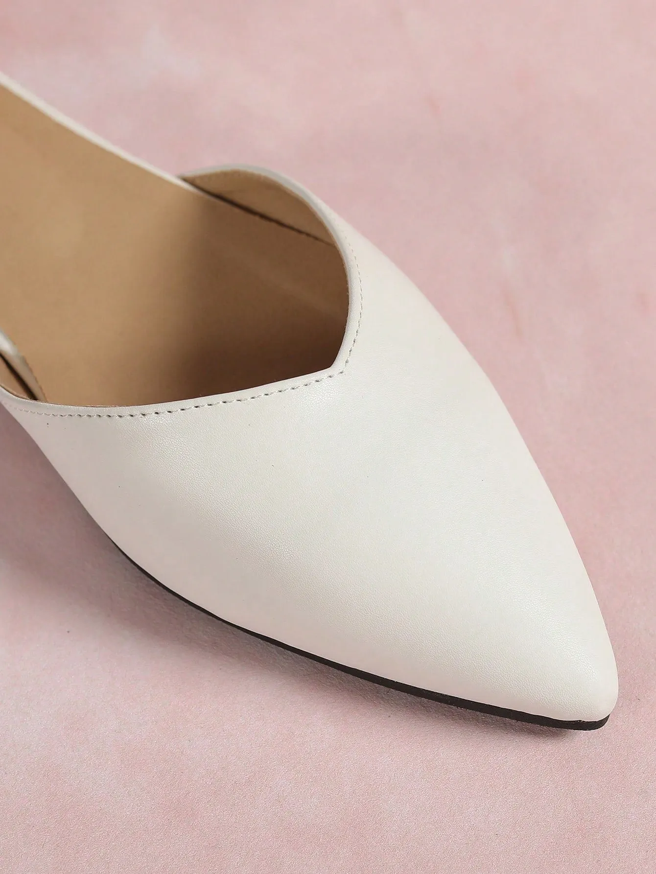 CUCCOO CURVES Women's Summer New Design Hollow Faux Suede Pointed Toe Plus Size Flat Shoes