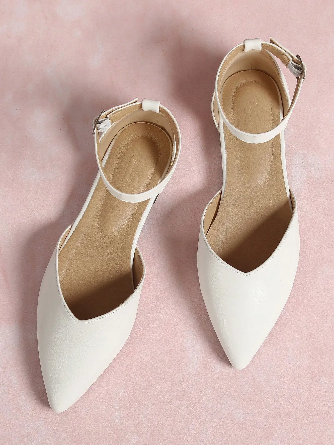 CUCCOO CURVES Women's Summer New Design Hollow Faux Suede Pointed Toe Plus Size Flat Shoes
