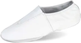 Danshuz Girls White Soft Leather Upper Gymnastic Shoes 13 Kids