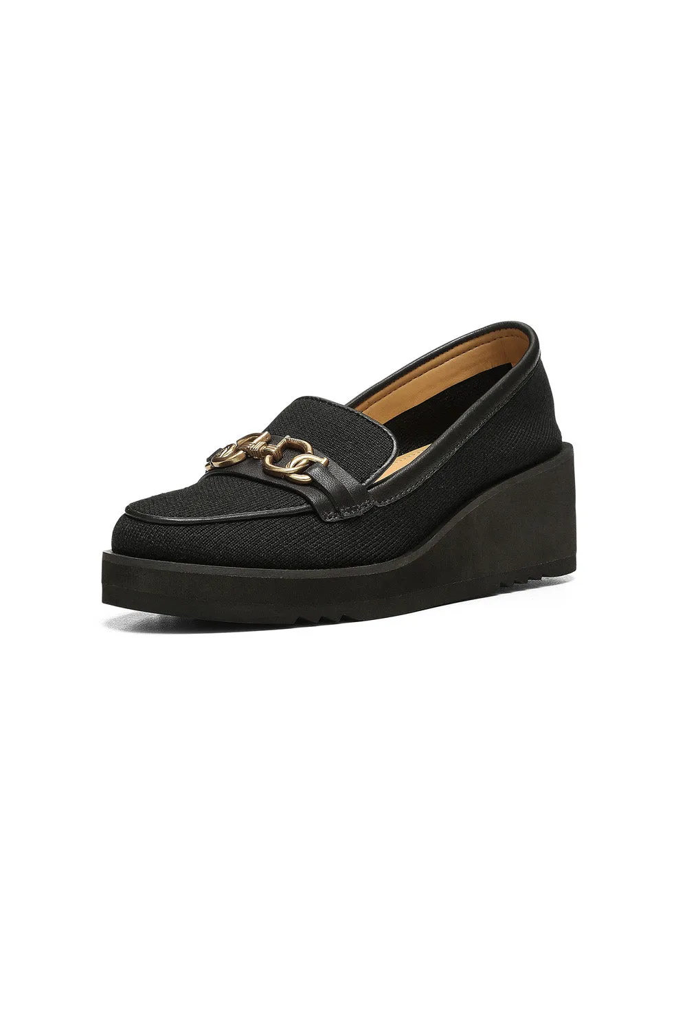Edward Wedge Loafers - Black