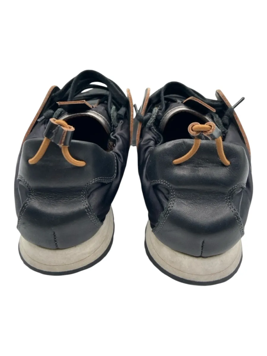 Esse Ut Esse Shoe Size 38 Black Leather Low Top Laces Sneakers