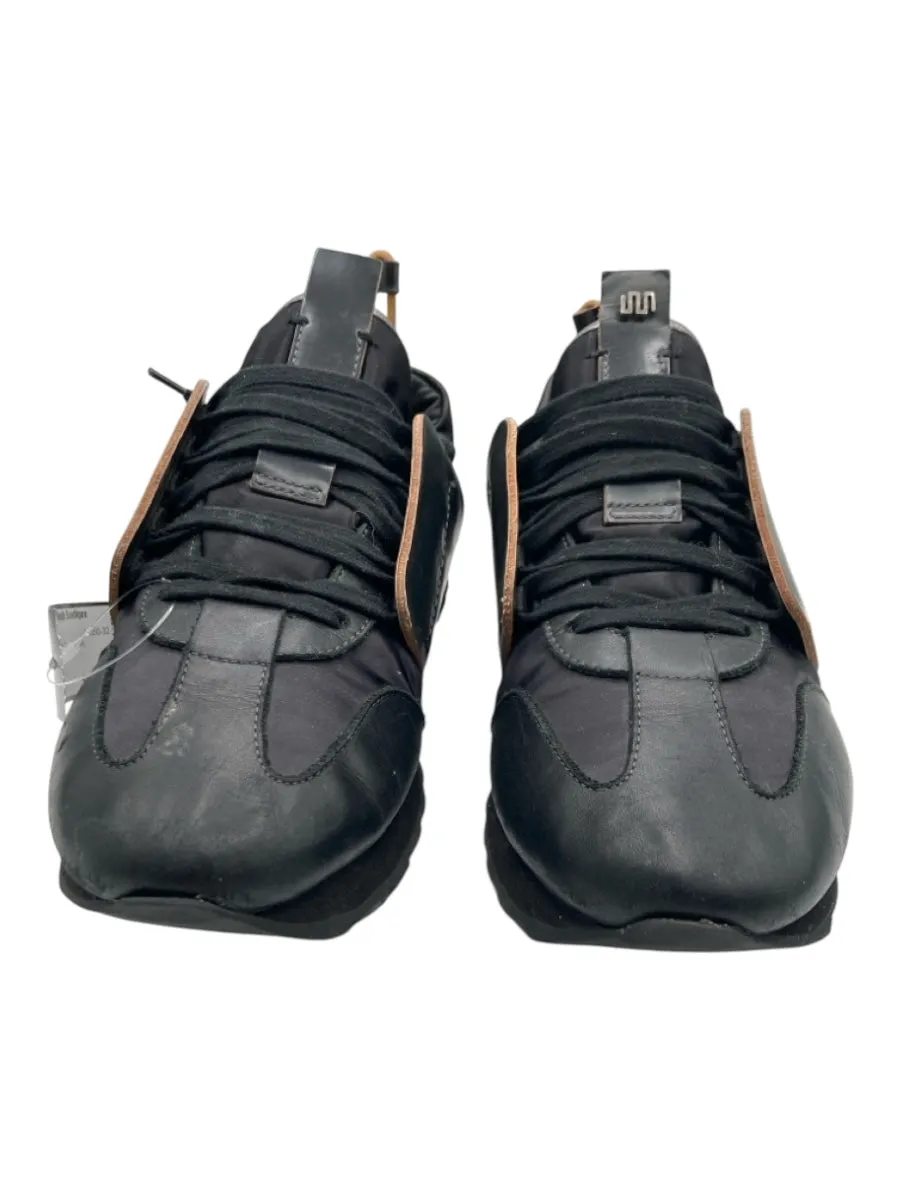 Esse Ut Esse Shoe Size 38 Black Leather Low Top Laces Sneakers