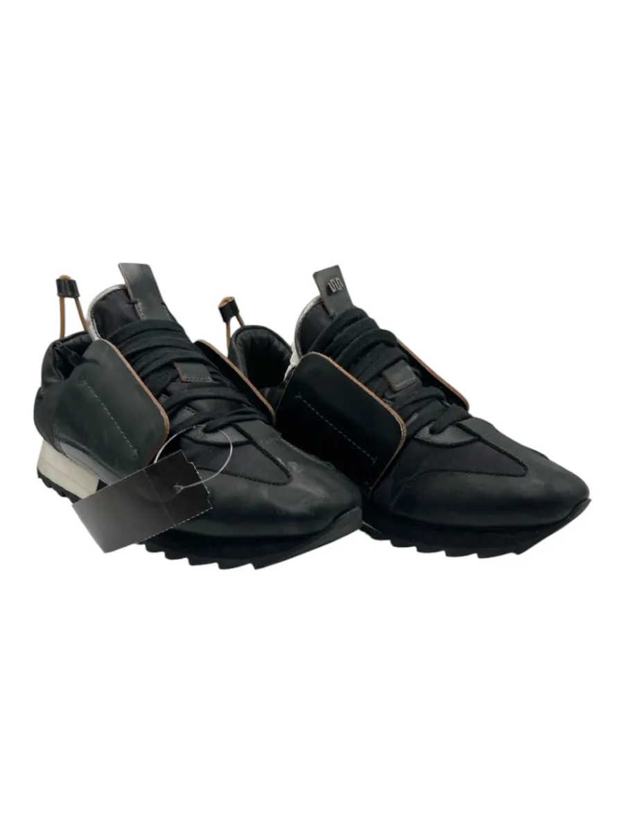 Esse Ut Esse Shoe Size 38 Black Leather Low Top Laces Sneakers