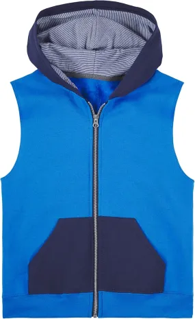 Fruit of the Loom boys Fleece & Sweatpants Vest, Vest - Pacific Blue, Large US