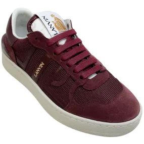 Lanvin Burgundy Clay Low Top Sneakers