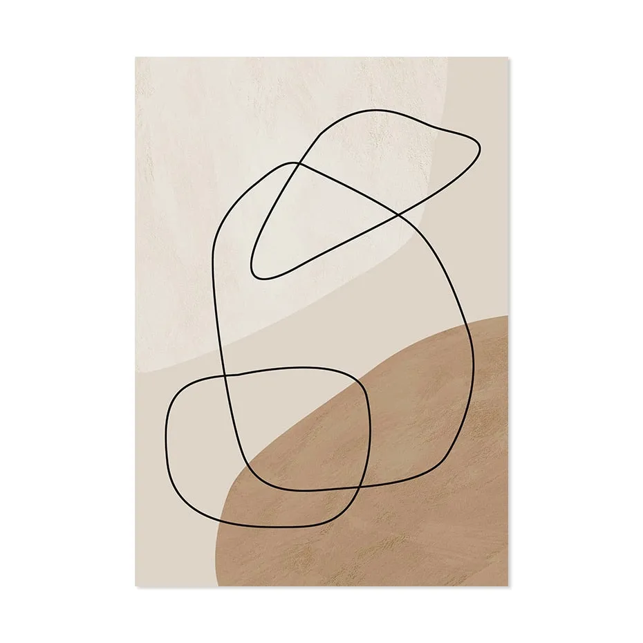 Light White Beige Terracotta Minimalist Abstract Gallery Wall Art Fine Art Canvas Prints Pictures For Modern Living Room Bedroom Art Decor