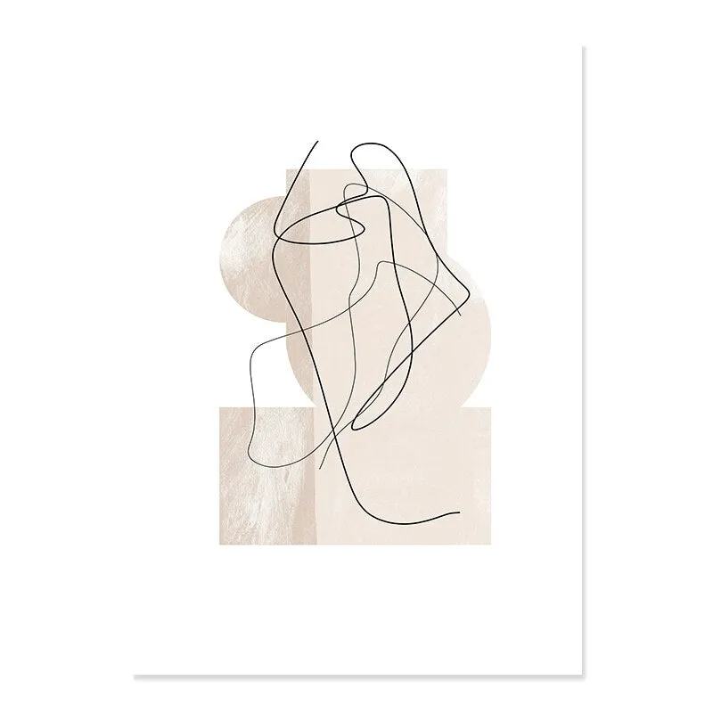 Light White Beige Terracotta Minimalist Abstract Gallery Wall Art Fine Art Canvas Prints Pictures For Modern Living Room Bedroom Art Decor