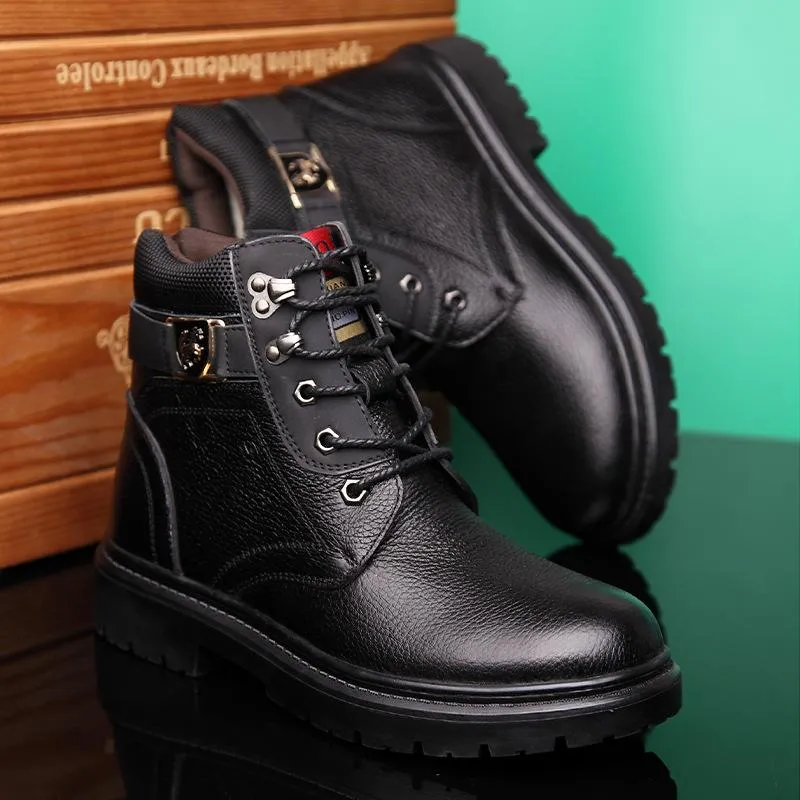 🔥Limited Time Offer 49% OFF🔥Men's autumn and winter British casual top layer cowhide Martin boots