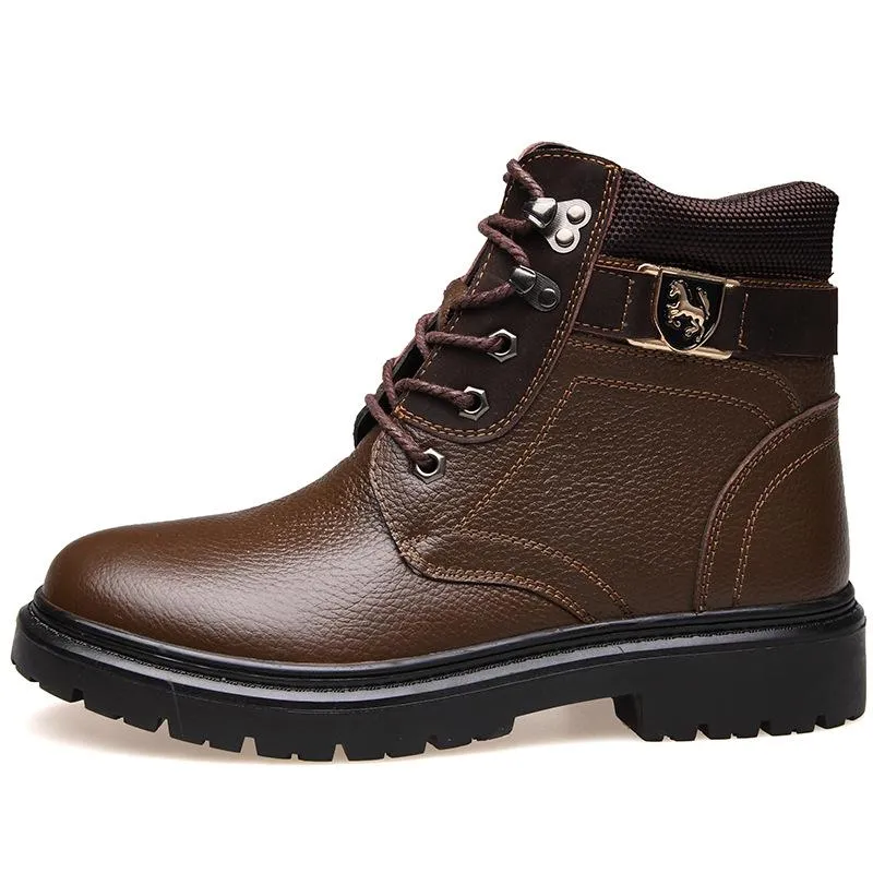 🔥Limited Time Offer 49% OFF🔥Men's autumn and winter British casual top layer cowhide Martin boots