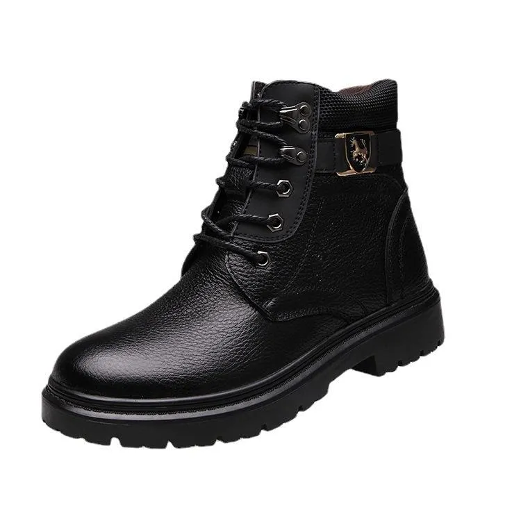 🔥Limited Time Offer 49% OFF🔥Men's autumn and winter British casual top layer cowhide Martin boots