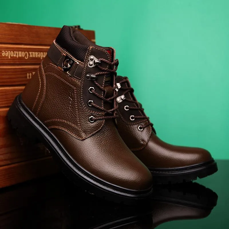 🔥Limited Time Offer 49% OFF🔥Men's autumn and winter British casual top layer cowhide Martin boots
