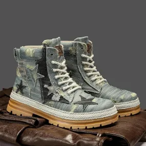 🔥Limited Time Offer 49% OFF🔥Men's autumn and winter denim Martin boots