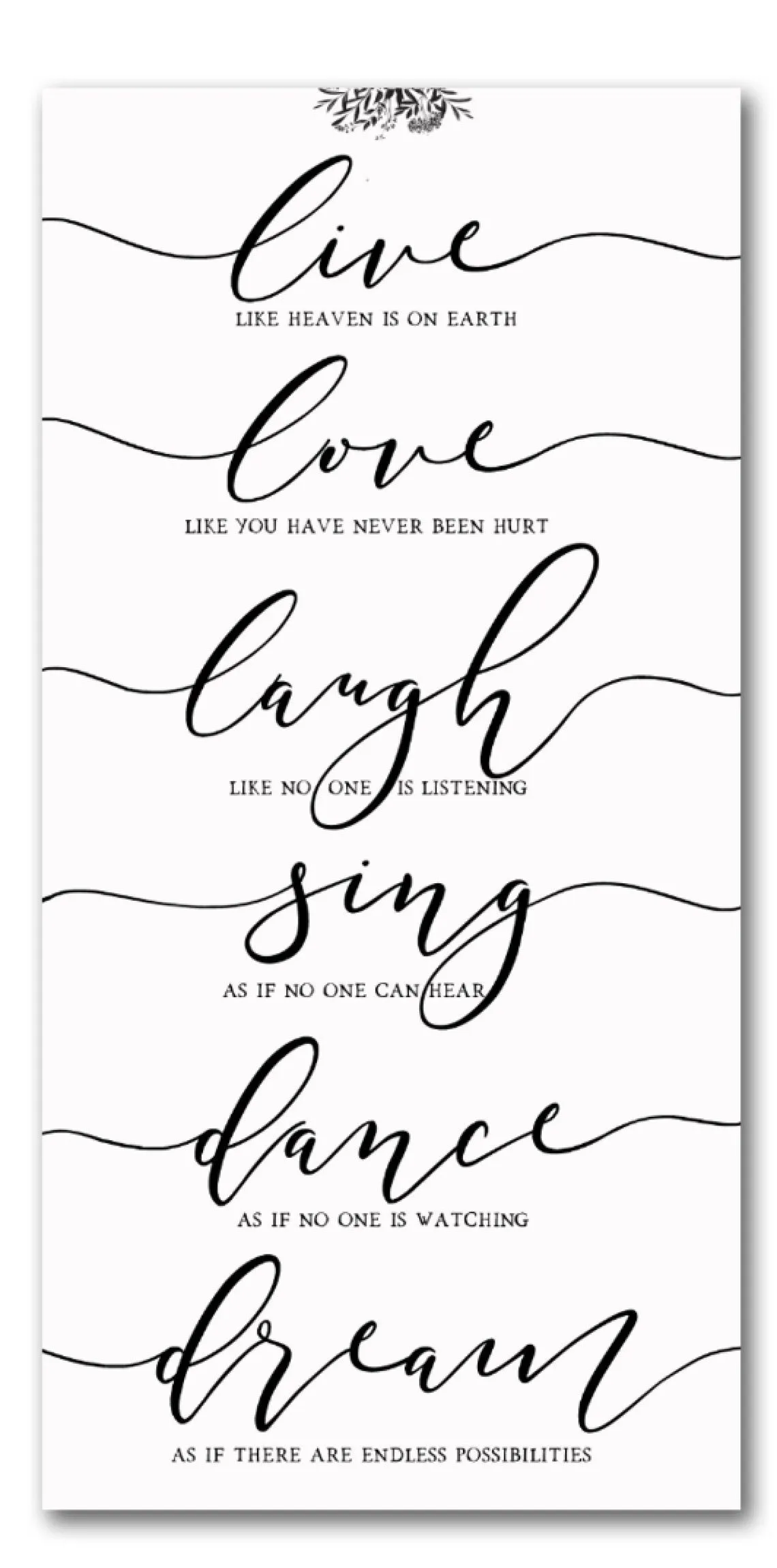 Live Love Laugh Farmhouse Wall Art on Canvas