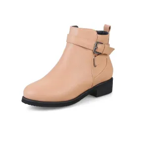Low Round Toe Martin Boots Shoes For Women