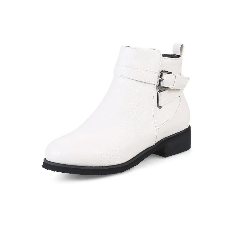 Low Round Toe Martin Boots Shoes For Women